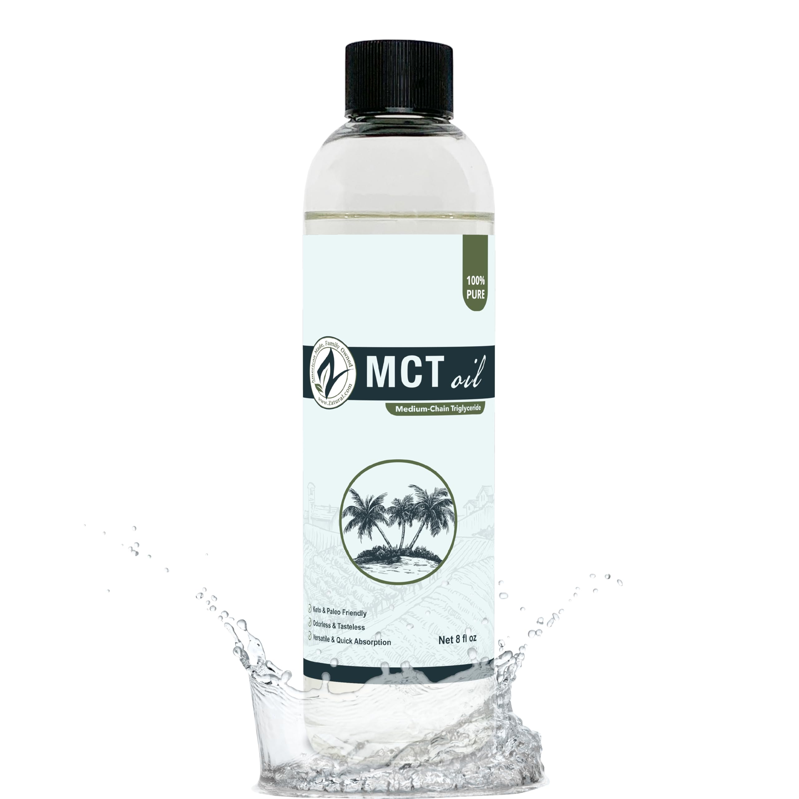 Amazon.com: Zatural MCT Oil C8 & C10 (8 oz) | Food-Grade Neutral